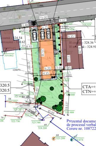 Teren 455 mp,cu proiect de casă pe 4 nivele, S+P+E+M,str PREDEAL