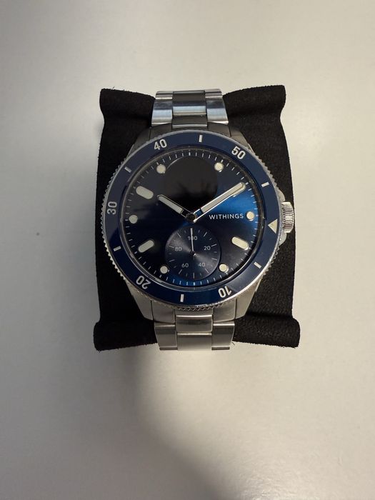 Withings Scanwatch Nova Blue - Ceas inteligent hybrid, 42mm