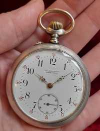 Рядък Швейцарски сребърен джобен часовник Alpina