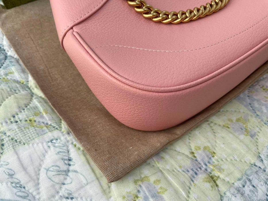 Гучи Розова Кожена чанта Оригинална Gucci Aphrodite Дръжка И Синджир