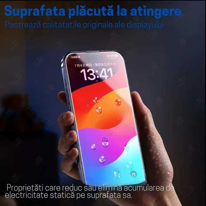 Folie sticla iPhone 16, 16 Plus, 16 Pro, 16 Pro Max, Clear / Privacy