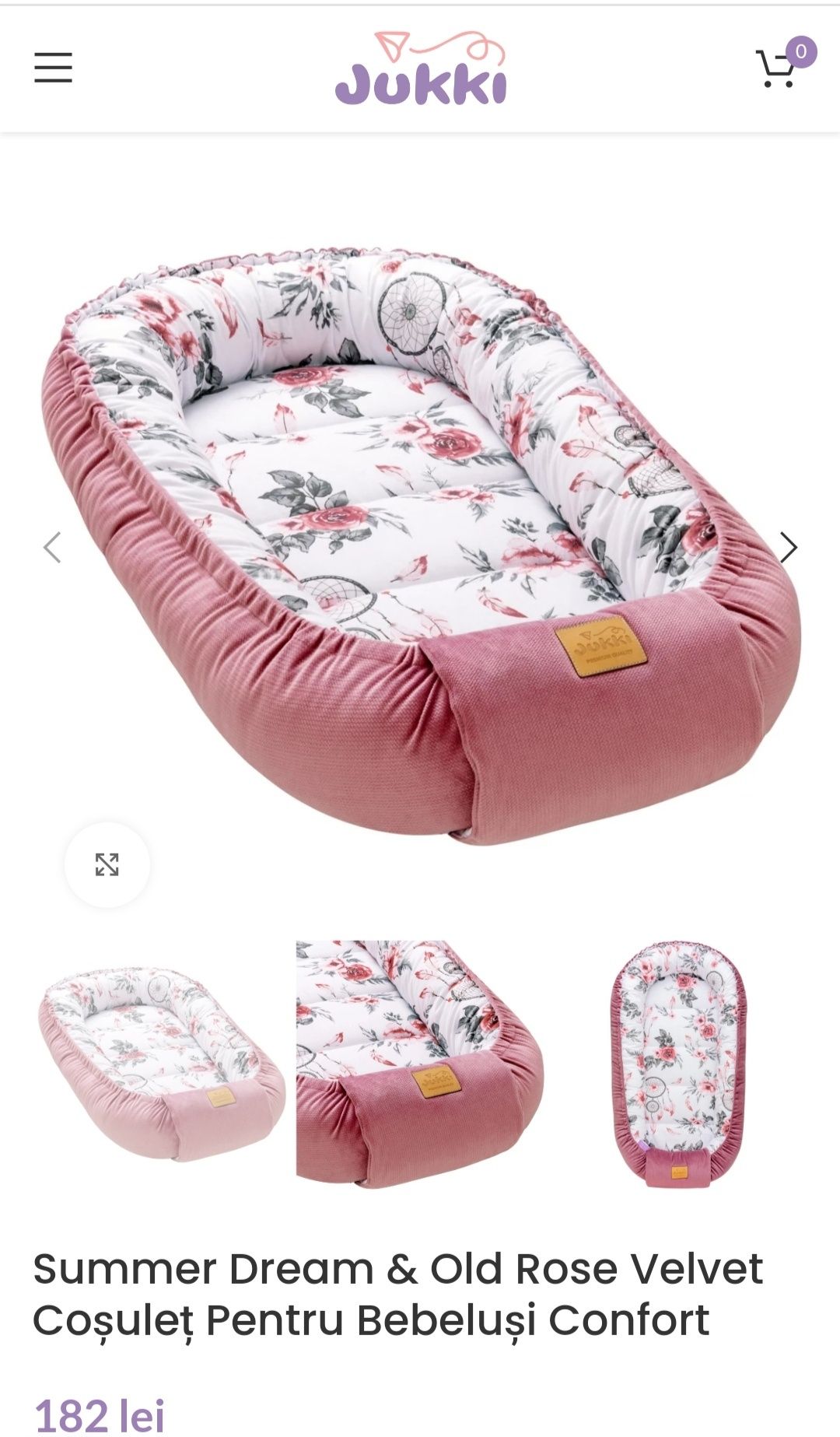 Babynest - rose velvet - Jukki