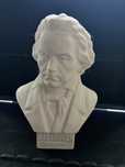 Bust antic din portelan Parian al lui Beethoven,inaltime 20cm