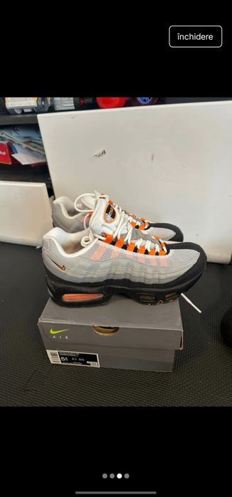Vând adidași nike air max 95 Big bubble mandarin  mărimea  38 sunt noi
