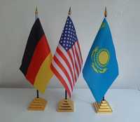 Флажки и флаг Казахстана,России,Китая,Германии, Сша