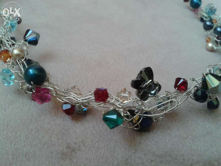 Colier multicolor ocazie argint 925 Swarovski