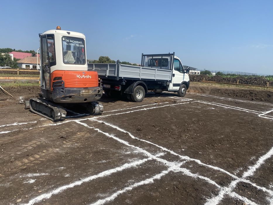 Lucrari cu miniexcavator ,Inchiriez escavator