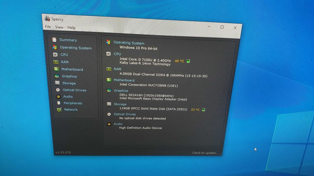 Intel Nuc-uri I3 7100U