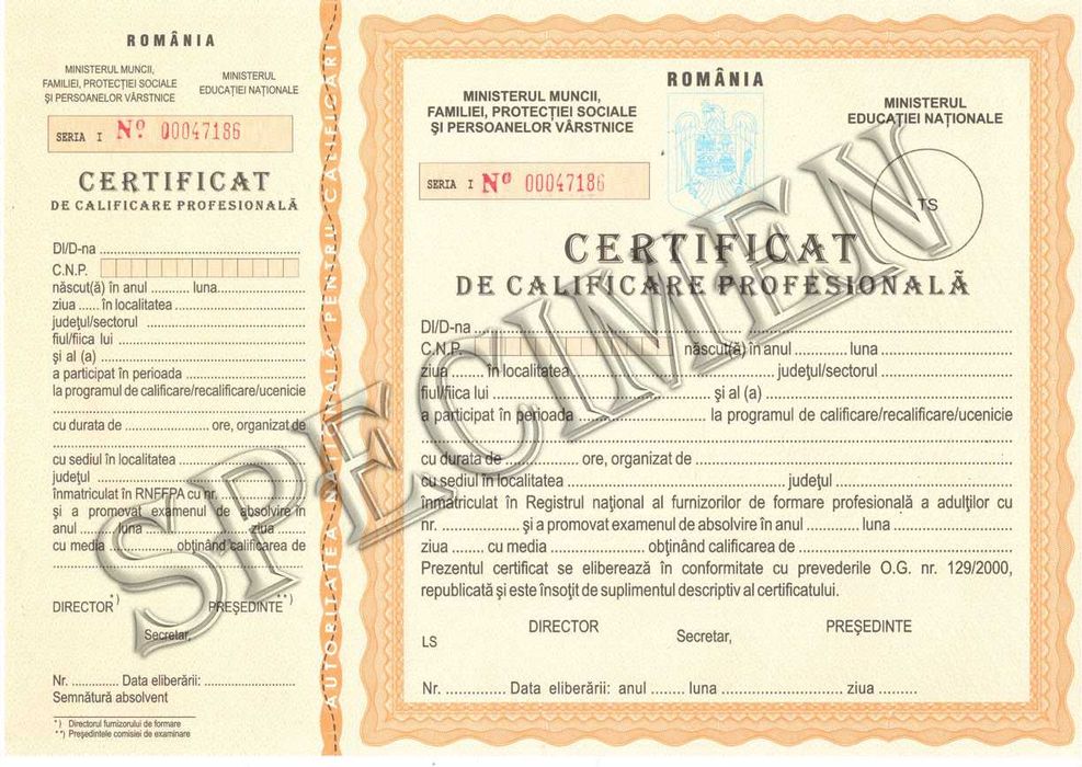 Cursuri calificare 100 meserii