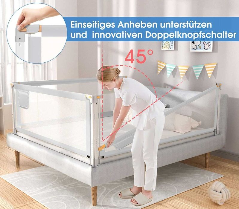 Protectie pat (bariera) - lungime 180 sau 200 cm