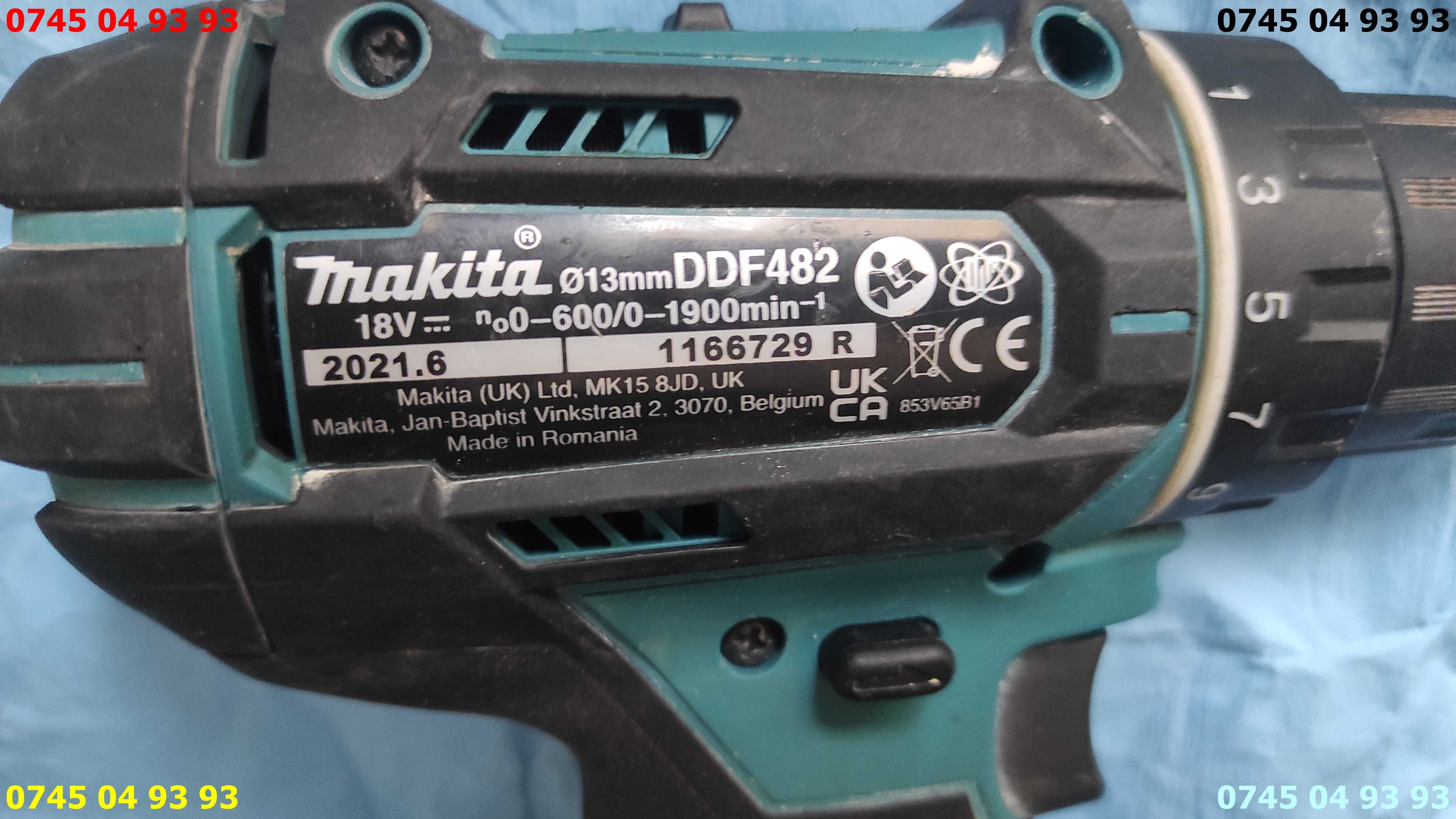 filetanta bormasina makita DDF482 18V perfect functionale pret pe buc