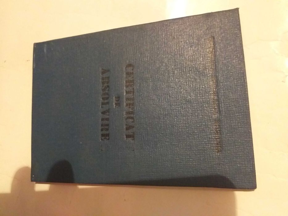 Carnet-Certificat Absolvire An 1969,vechi 53 ani,vintage,colectie