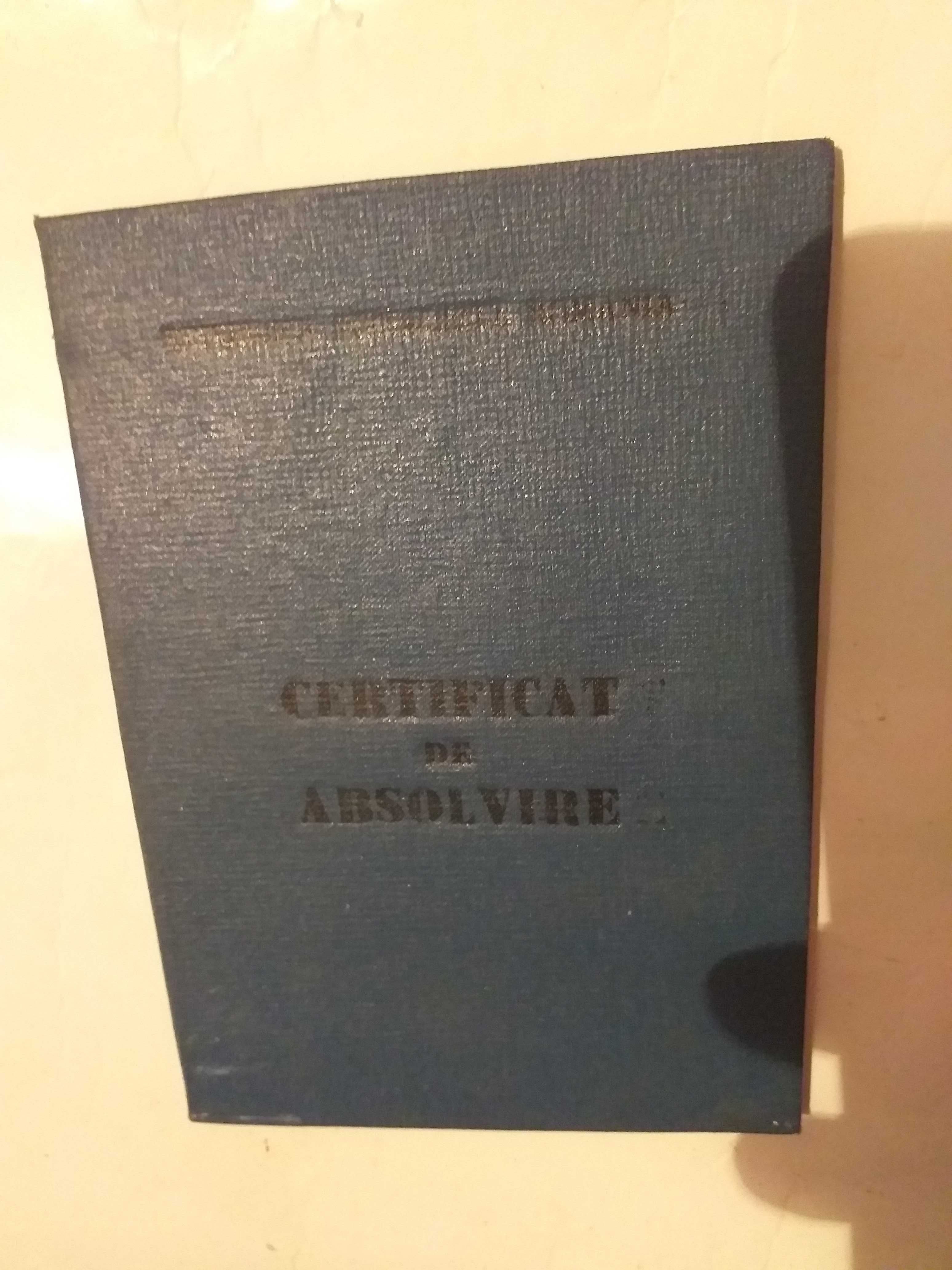 Carnet-Certificat Absolvire An 1969,vechi 53 ani,vintage,colectie