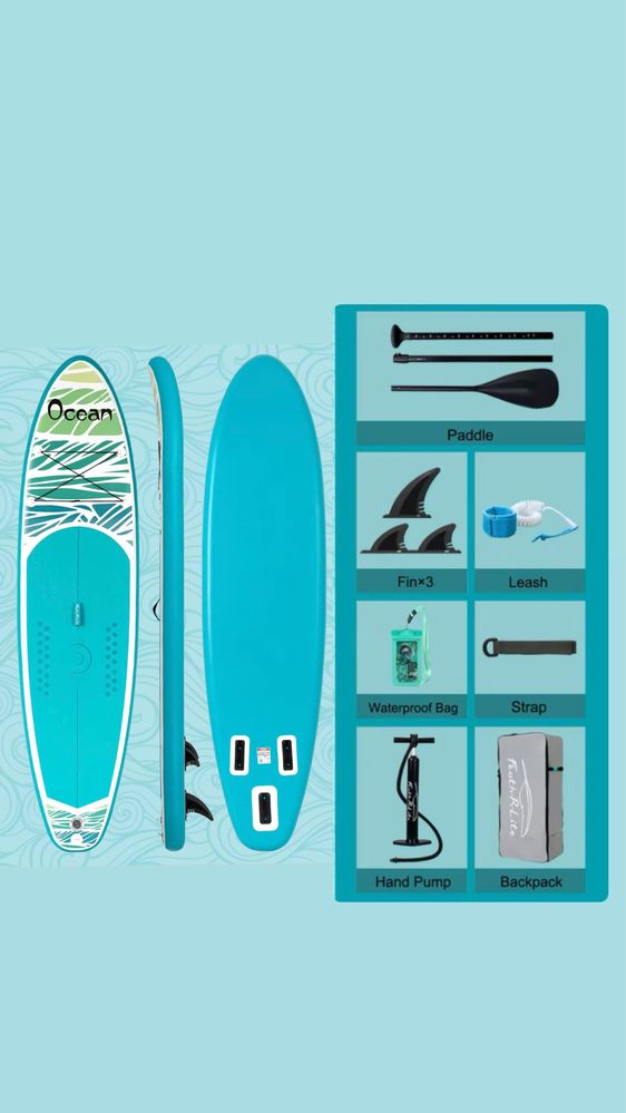 SUP 335cm Paddle board Падъл борд Ocean FUNWATER