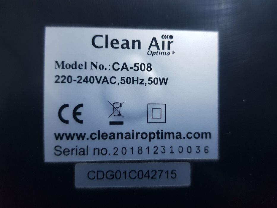 Purificator de aer Clean Air Optima CA508, Lampa UV, Ionizare