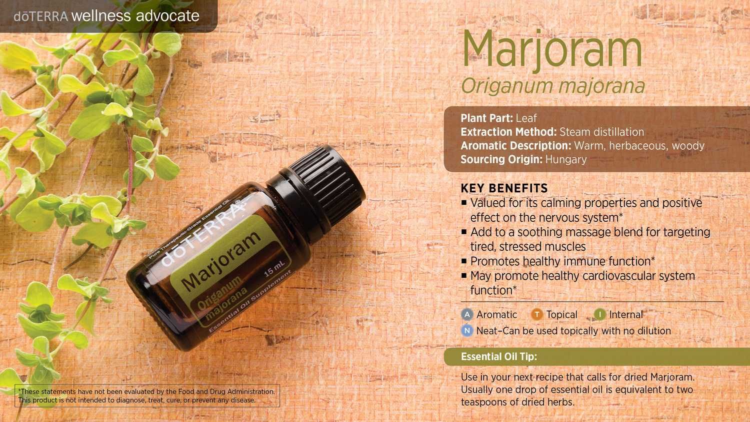 Ulei esential maghiran - Marjoram 15ml doTerra - sigilat