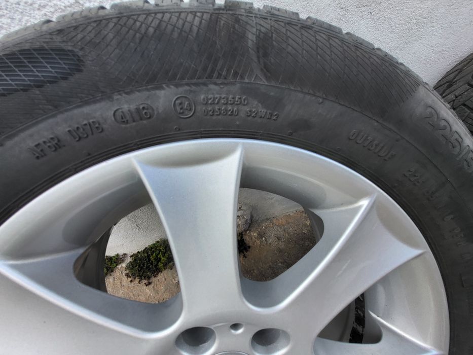 Vând / schimb jante de aluminiu cu pneuri de iarna 225/55/R16, 5x112