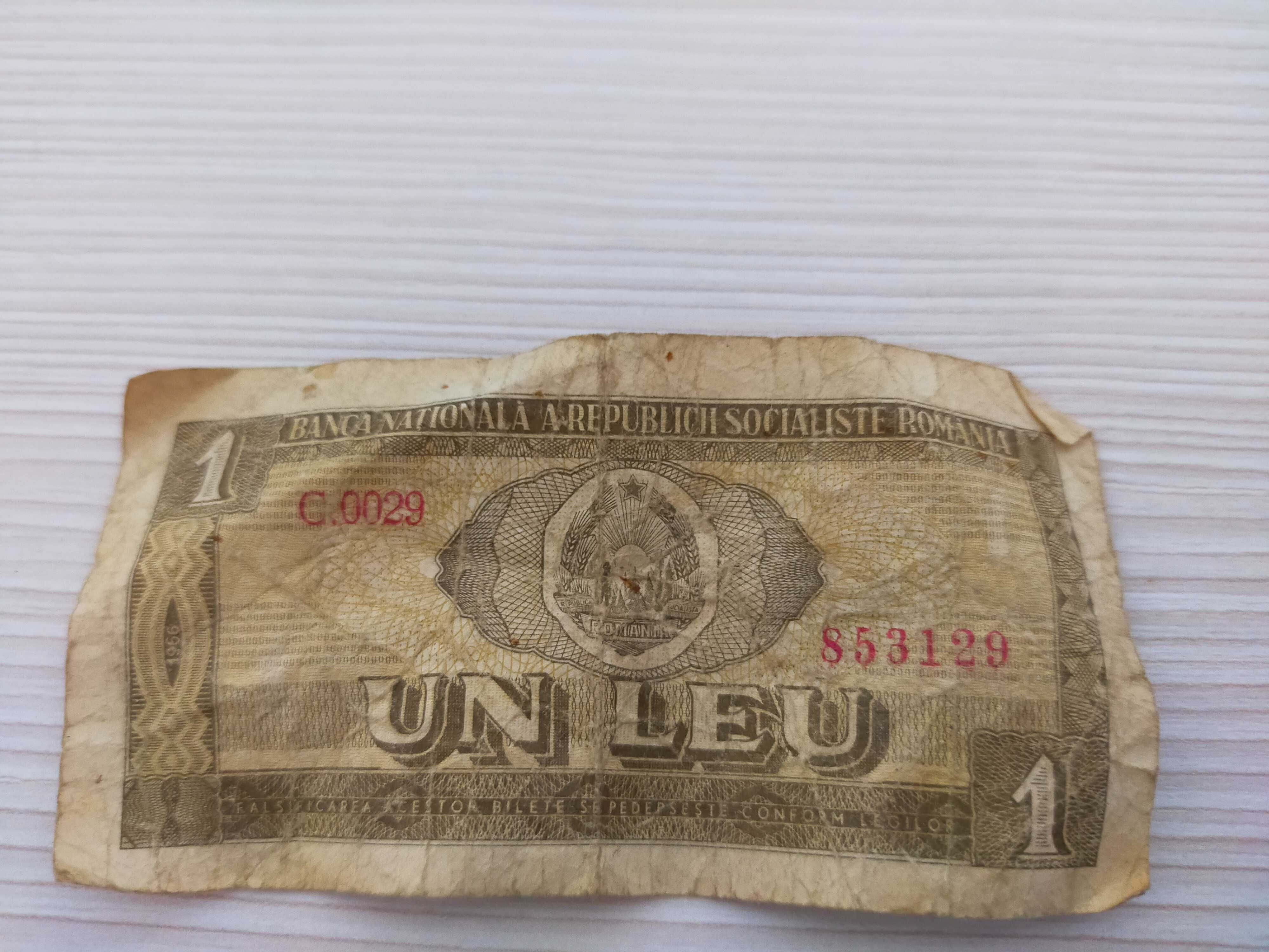 Bancnota 1 LEU , 100 LEI + Bancnote si monede diverse perioade
