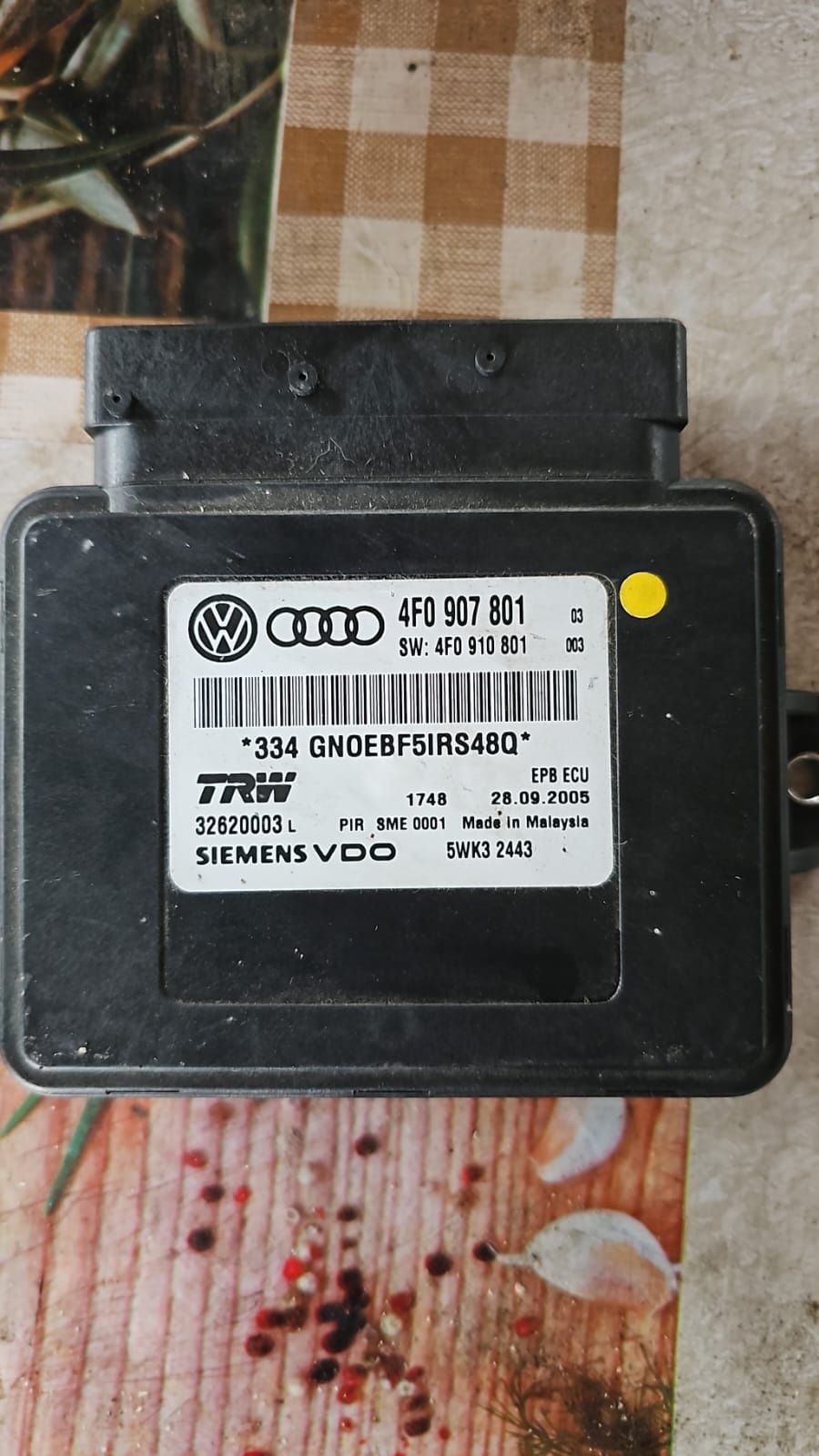 Calculator frana de mana Audi A6 4F C6 an 2005 2011 4F0907801