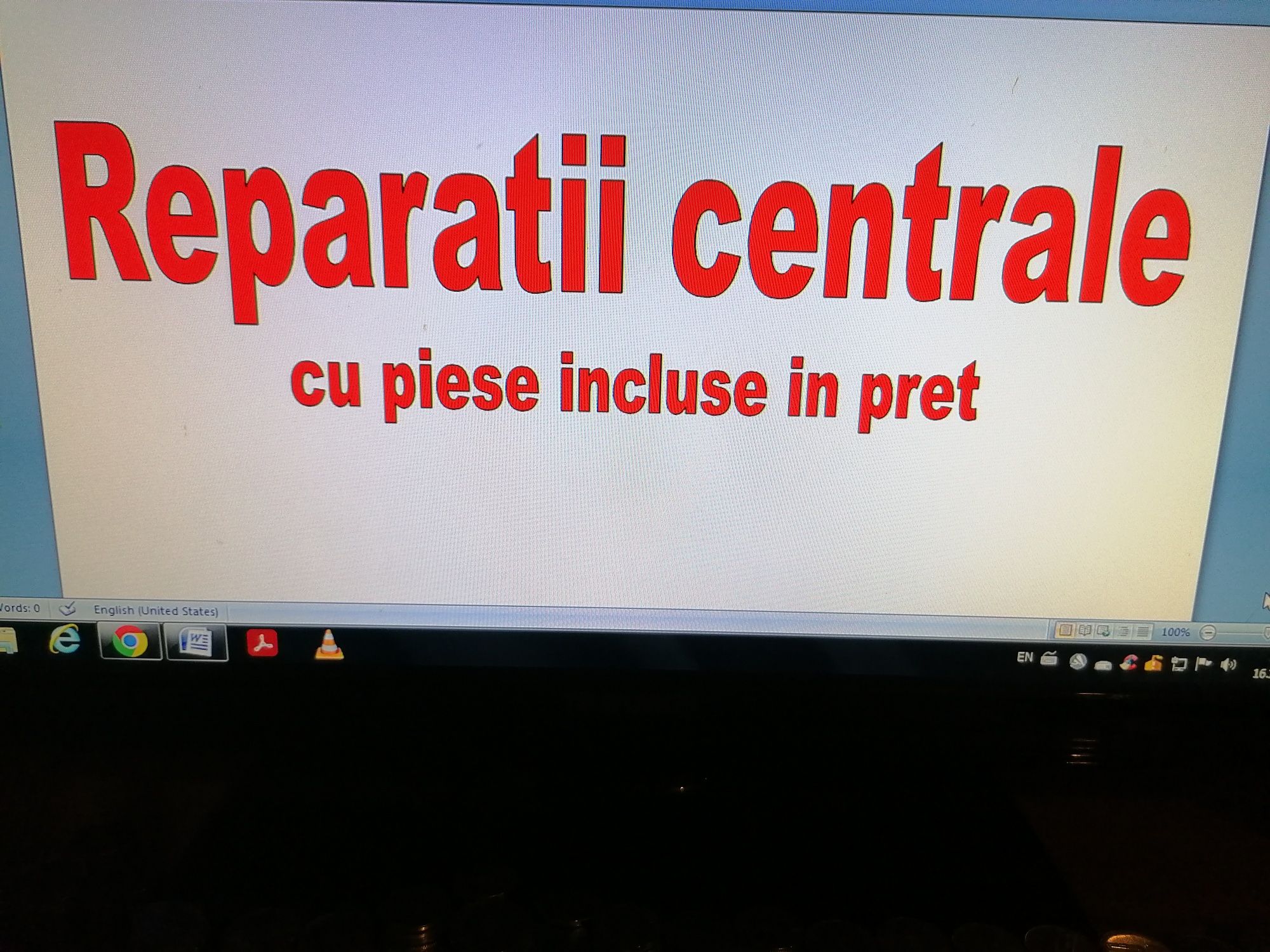 Reparații centrale, deplasare/constatare zero - piese incluse in pret