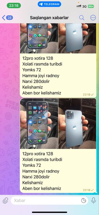 Ipxone 12pro xolati ortacha radnoy yomks 72