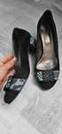 Pantofi toc mic, comod, piele intoarsa, catarama, nr. 38,brand Nicolas