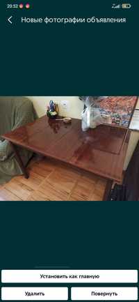 Продам стол полированный раздвижной. 120 на 80 см.
