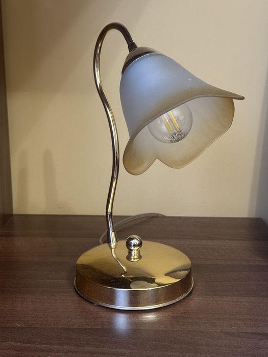 Set iluminat | 3 piese | Metal auriu și sticlă bej-maro