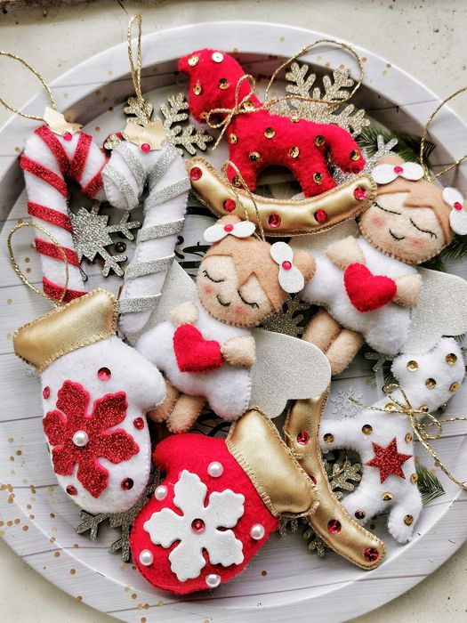 Ornamente brad din fetru