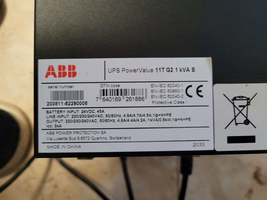 UPS ABB On-Line 1kw