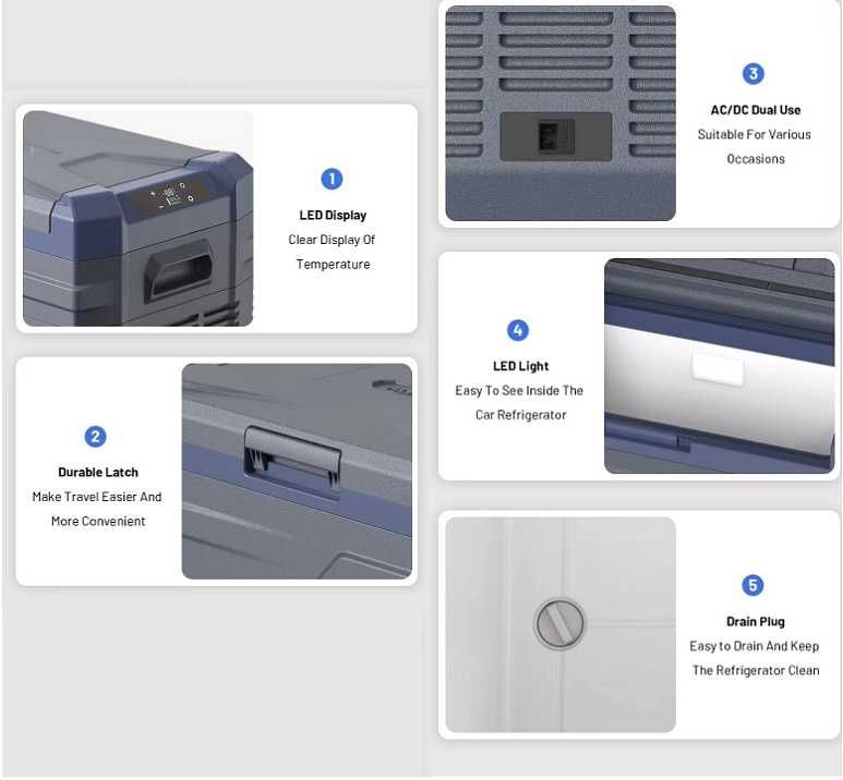 Хладилна чанта с компресор 12V/24V 100/220V 50 литра