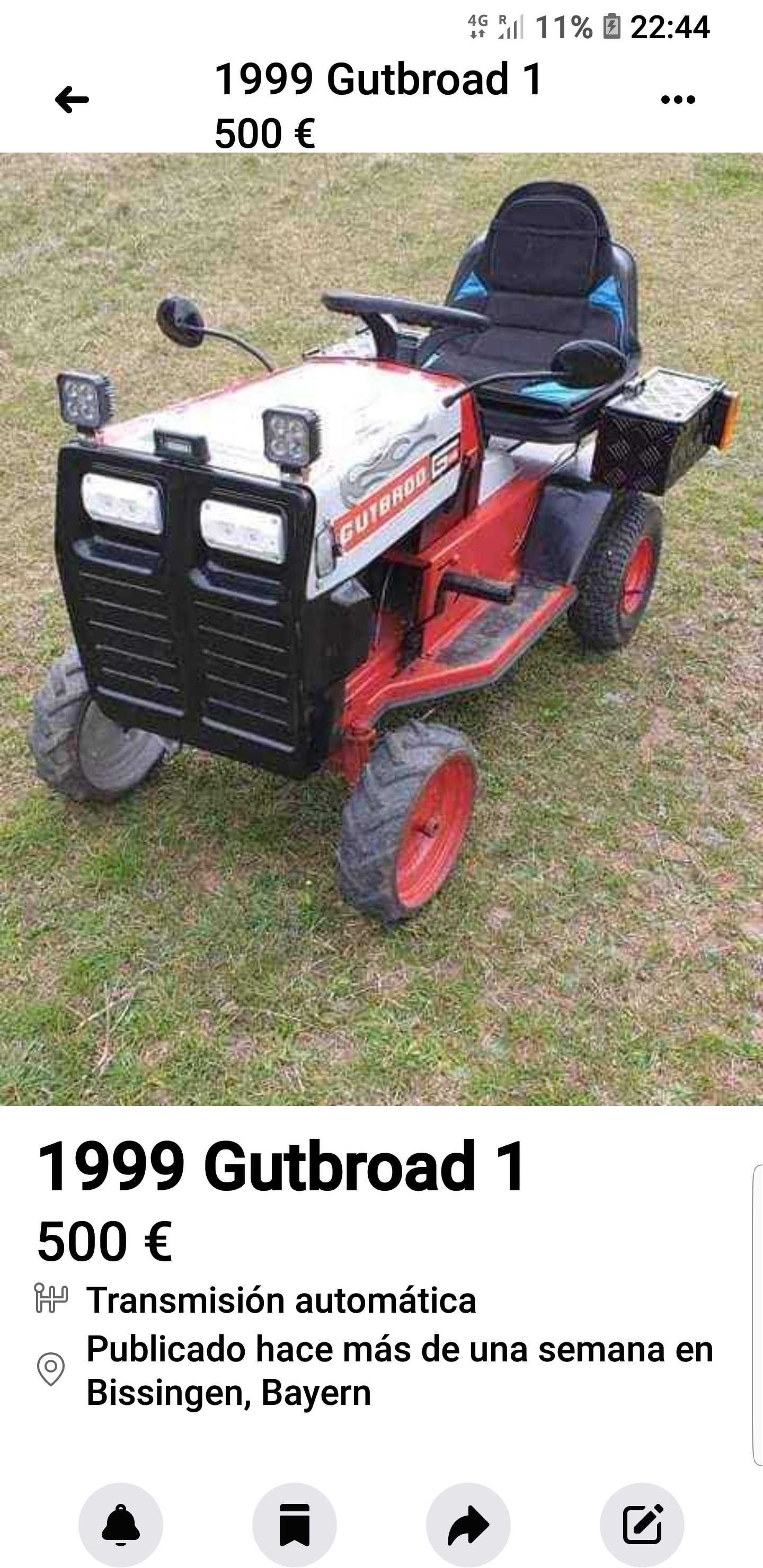 Tractoraș - Gutbrod - Motor - Briggs-Stratton 5,5 Hp