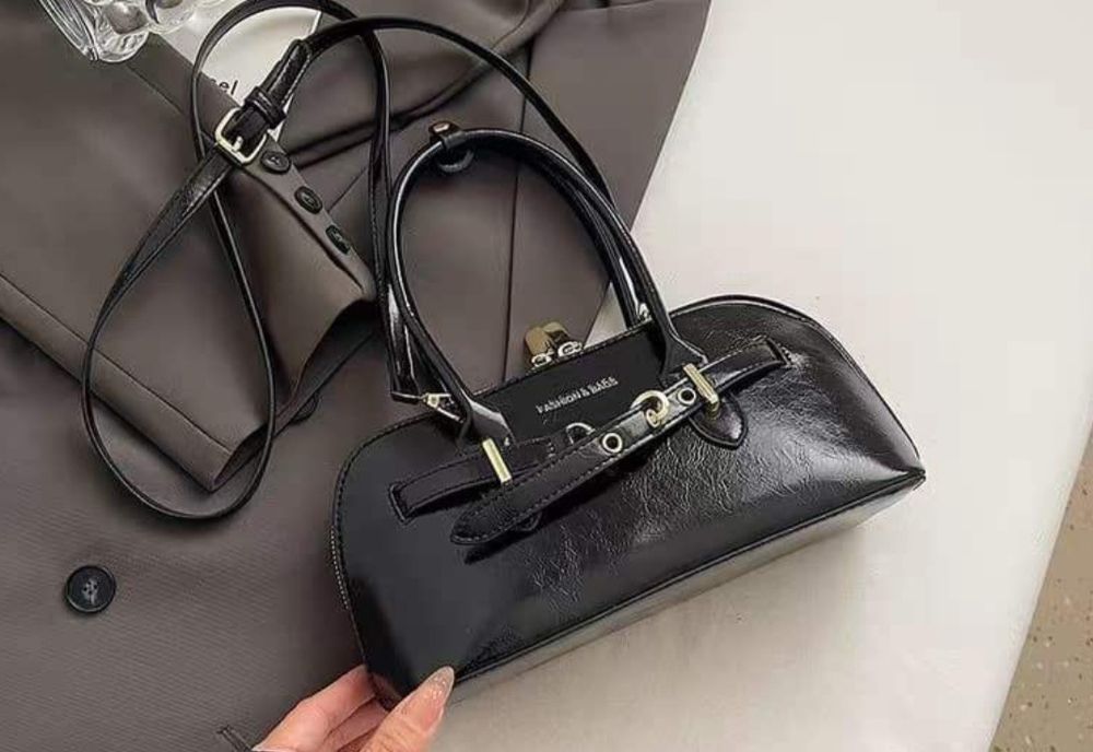 Элегантная чёрная сумка, стильная, новая и удобная