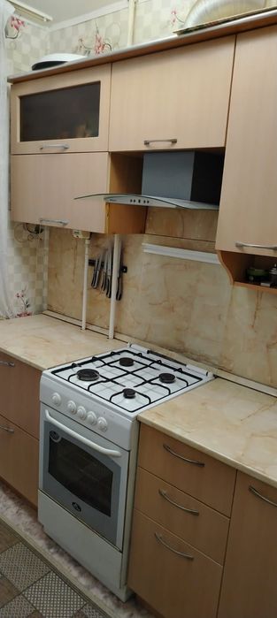 Кухонный гарнитур с плитой и вытяжкой