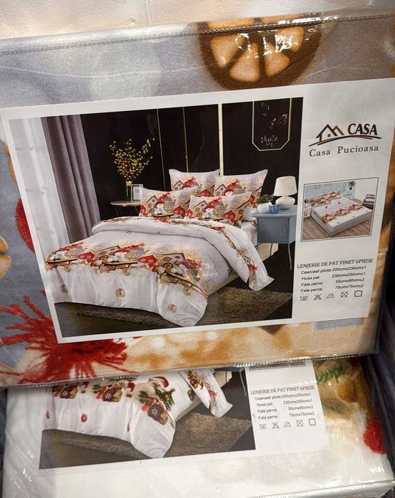 Lenjerie de Pat Bumbac Finet – 6 Piese