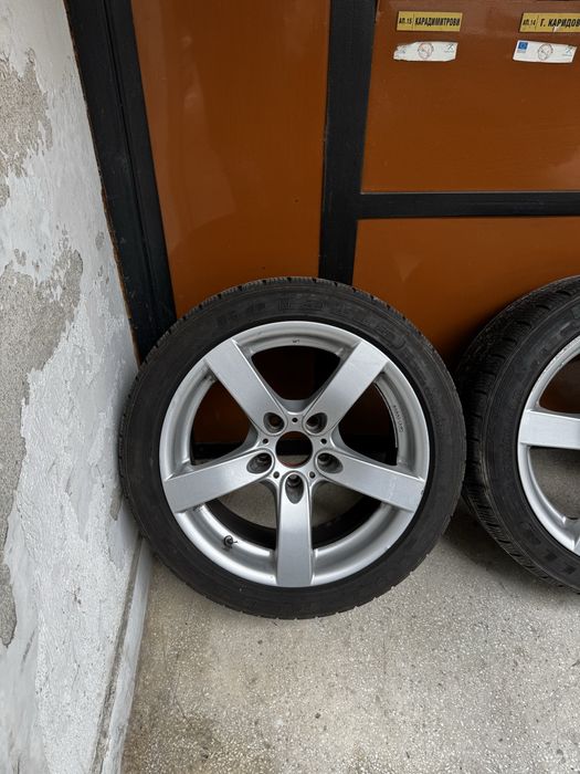 Лети джанти 17ки за БМВ 5x120 със зимни гуми 225/45/17 DOT 2222 BMW