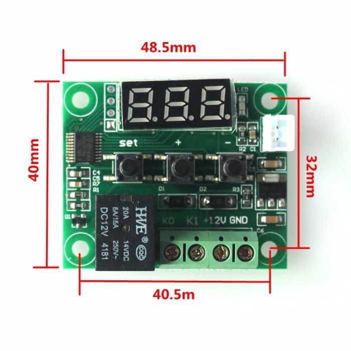 Termostat electronic digital universal 12V releu 20A sonda temperatura