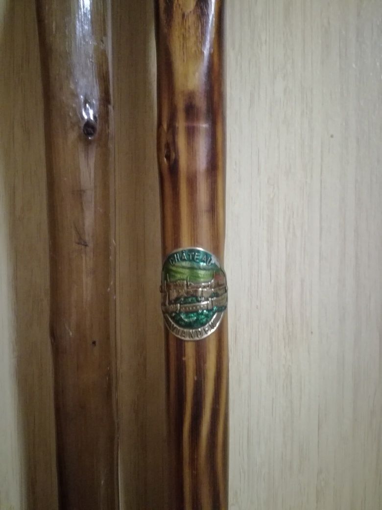 Ретро стари алпийски бастуни,бамбук,баварски,баджове,значки