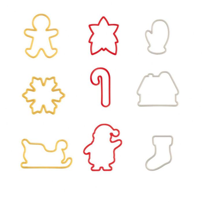 Комплект форми за сладки 9 броя, коледни