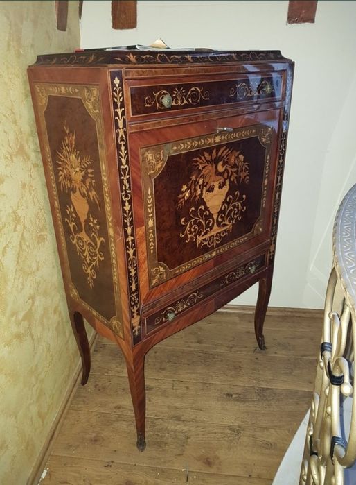 Mobila vintage Servanta antica olandeza  intarsii sec19 20 antichitati