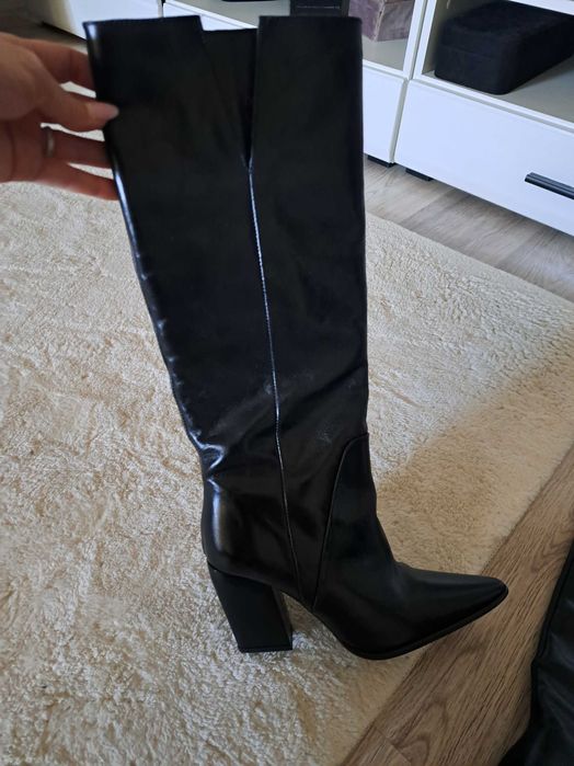 Cizme Zara, piele, 38