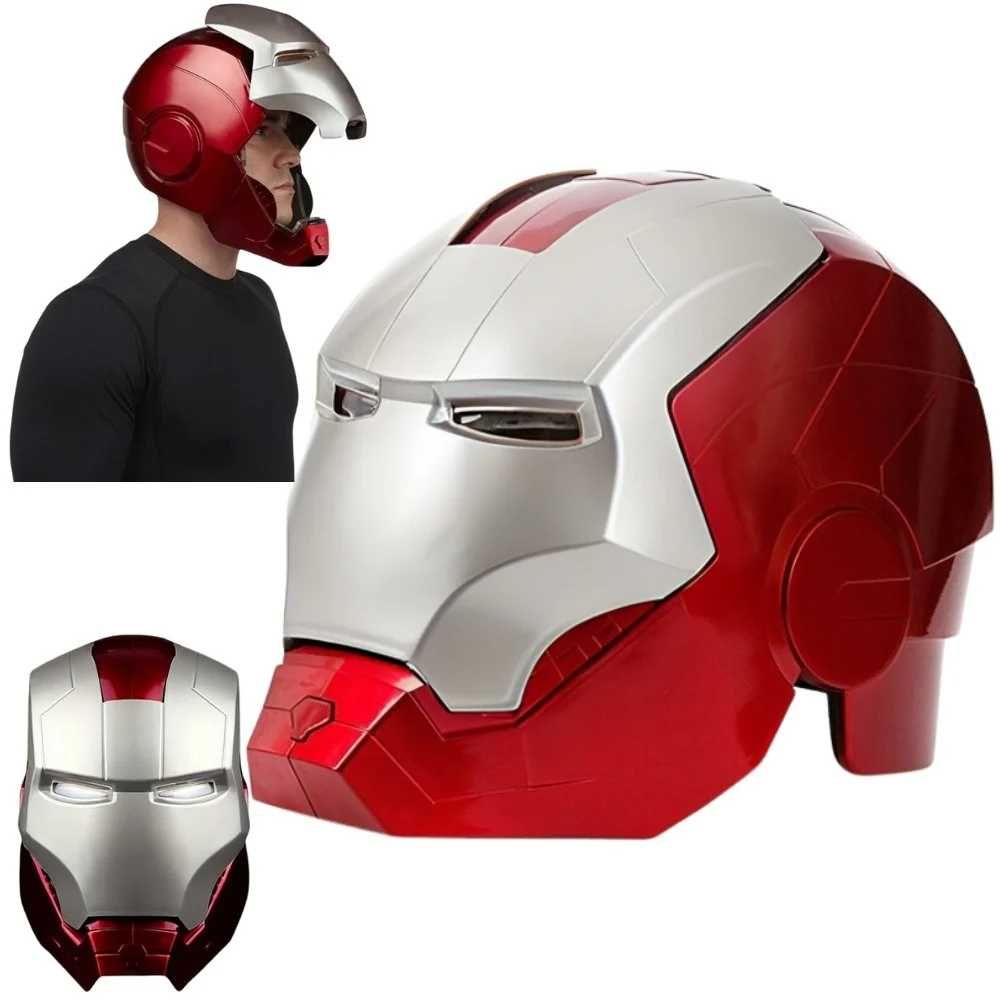 Marvel Маска Електронен шлем Iron Man светещи очи Железния човек