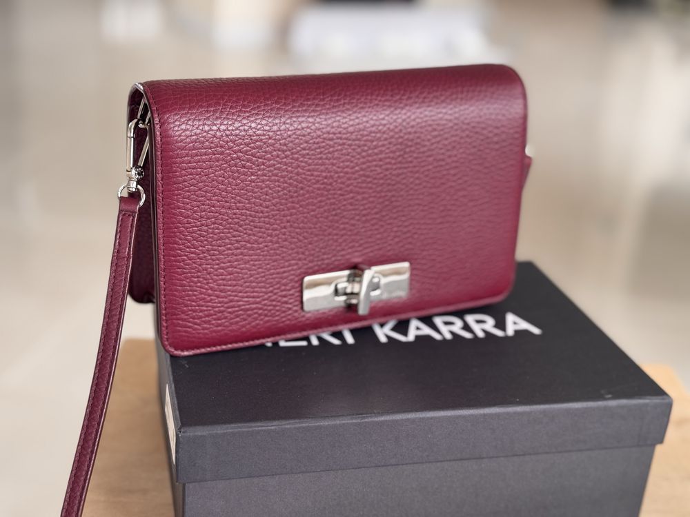 Neri Karra MONCEAU BAG, естествена кожа в цвят бордо