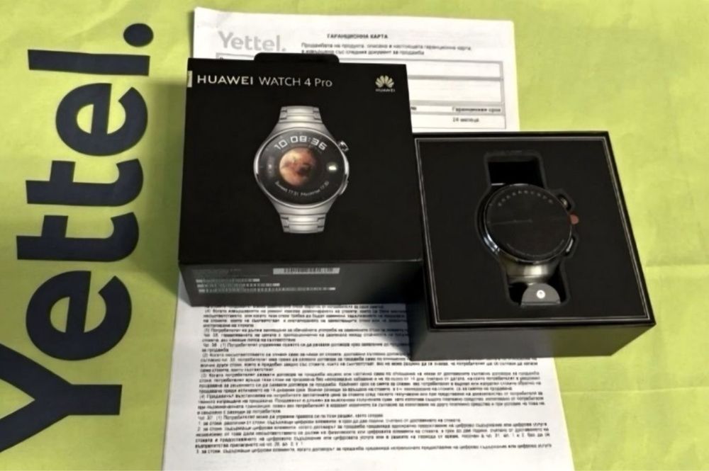 48mm Huawei watch 4 Pro LTE Гаранция Yettel 2025г. Titanium / Титаний