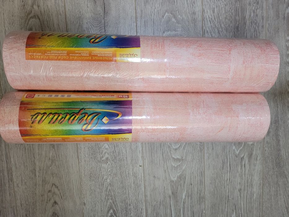 Продам 2 рулона виниловых обоев, плотные, можно под покраску