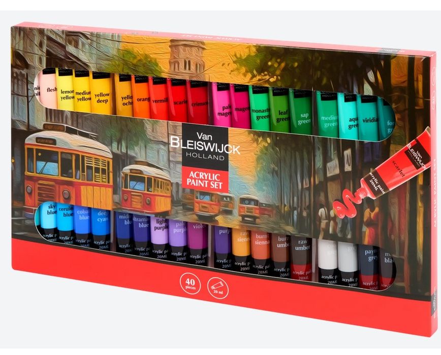 Set pictura vopsea acrilica 40 buc*20 ml