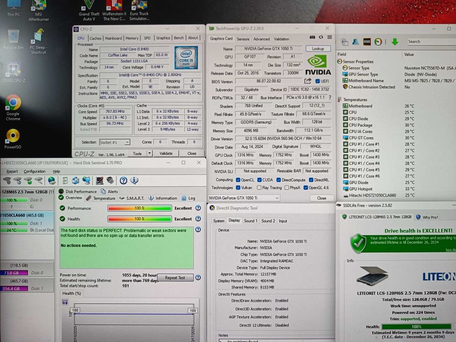 Unitate PC Gaming i5 8400 4Ghz/16GB DDR4/GTX1050Ti 4GB GDDR5/SSD/HDD