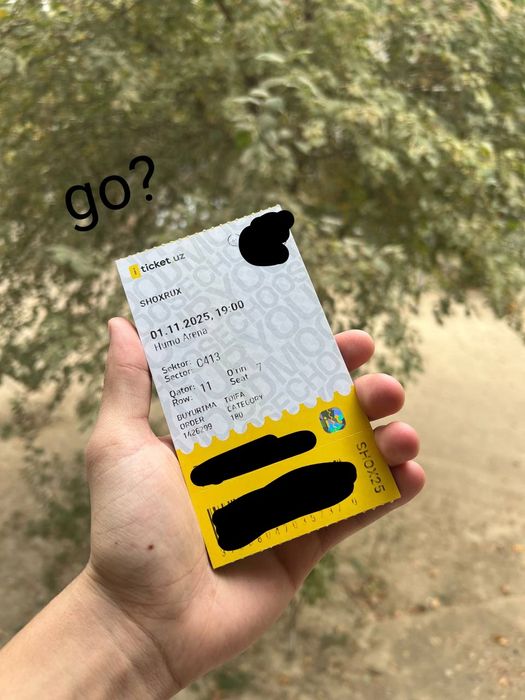 Shoxrux reperga bilet
