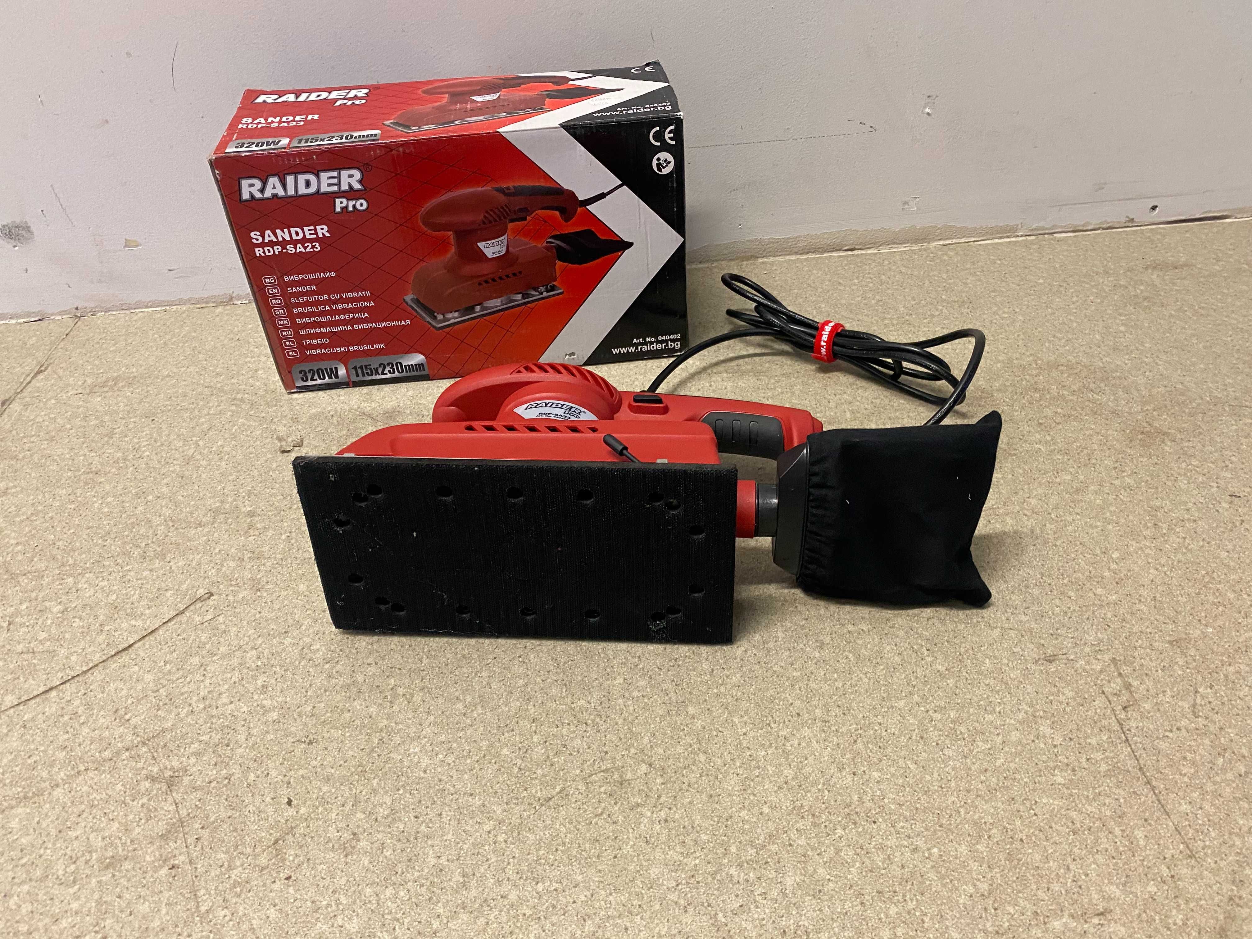 Виброшлайф 320W 115х230mm рег. обор. RDP-SA23/Работни ръкавици