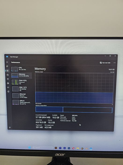 Calculator Gigabyte RTX 2060 Super OC, Ryzen 5 3600, 16GB 3600mhz, 2TB